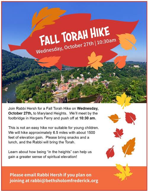 Banner Image for Fall Family Hike with the Rabbi